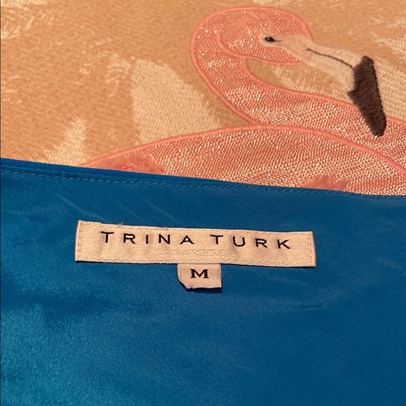 Trina Turk Blue Asymmetrical Blouse - Picture 6 of 8